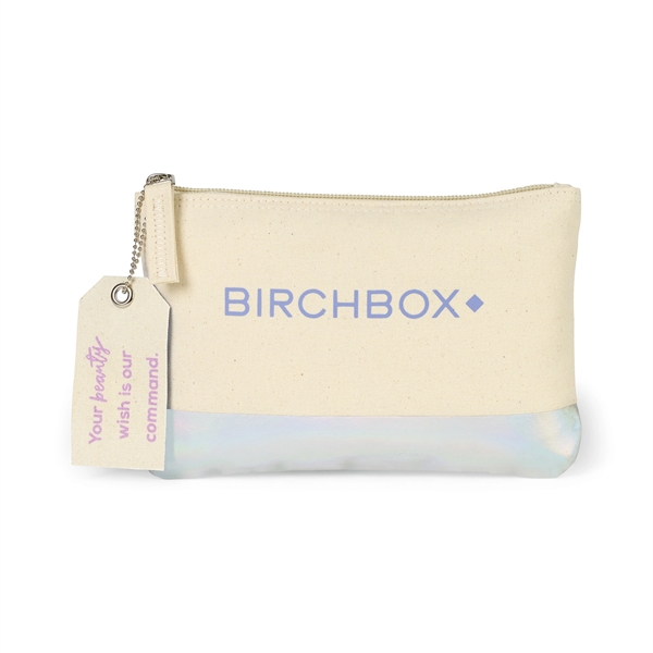Cotton pouch with top zippered closure and interior pocket divider.... from ASI 56070 Gemline / Gemline®