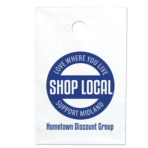 3.0 mil. plastic bag with 1 1/2" diameter hole can hang... from ASI 37940 Bag Makers Inc