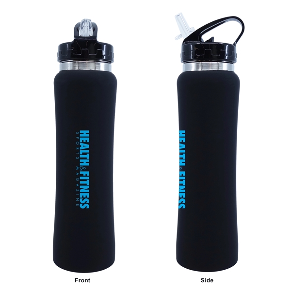 10.74" x 2.75" 25-ounce stainless steel water bottle with loop carrying... from ASI 90807 Tekweld