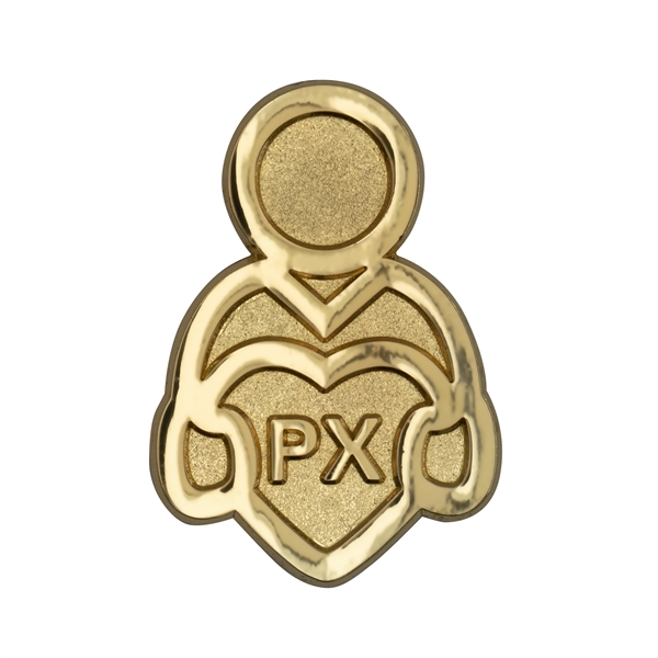 Die struck brass custom lapel pins with sandblasted and polished finish.... from ASI 52263 EMT / EMT