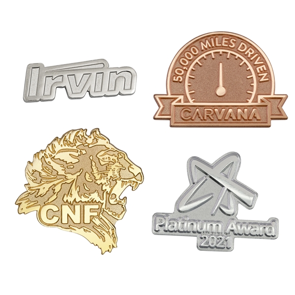 Die struck brass custom lapel pins with sandblasted and polished finish.... from ASI 52263 EMT / EMT