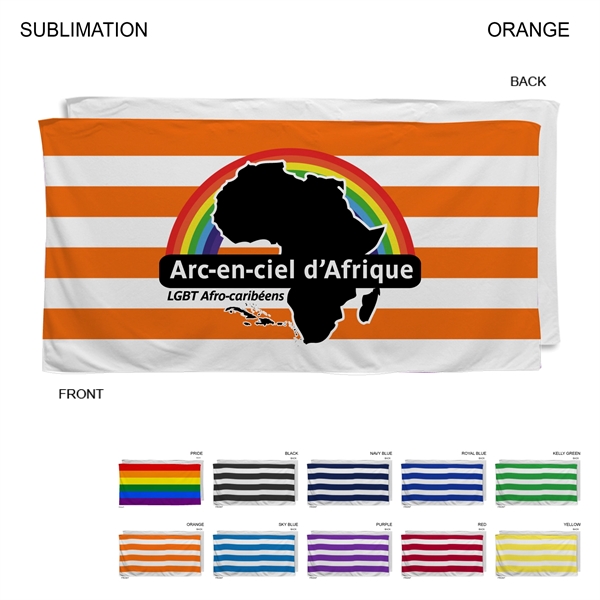 Cabana Stripe Sublimated, Absorbent Microfiber Dri-Lite Terry Beach, Shower Towel, 30x60... from ASI 53509 FIEL-Fairdeal Import & Export / FIEL