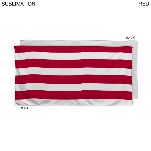 Cabana Stripe Sublimated, Absorbent Microfiber Dri-Lite Terry Beach, Shower Towel, 30x60... from ASI 53509 FIEL-Fairdeal Import & Export / FIEL