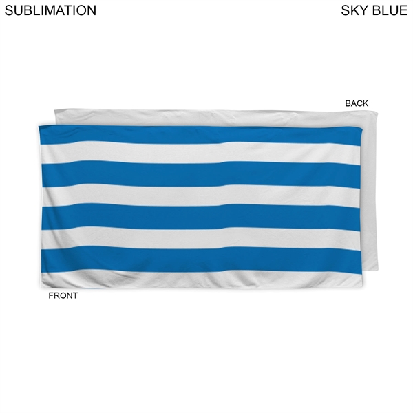 Cabana Stripe Sublimated, Absorbent Microfiber Dri-Lite Terry Beach, Shower Towel, 30x60... from ASI 53509 FIEL-Fairdeal Import & Export / FIEL