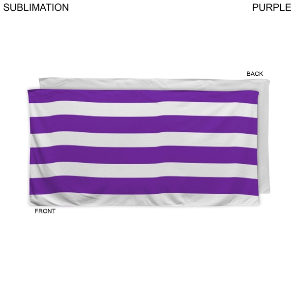 Cabana Stripe Sublimated, Heavier Weight, Plush Velour Terry Cotton Blend Beach... from ASI 53509 FIEL-Fairdeal Import & Export / FIEL