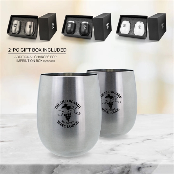 2 pc gift set includes two 12 oz double wall stainless... from ASI 30112 ACE Products