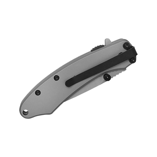 An assisted opening pocket knife from American Buffalo. 3.5" Stainless steel... from ASI 46170 Compass Industries Inc