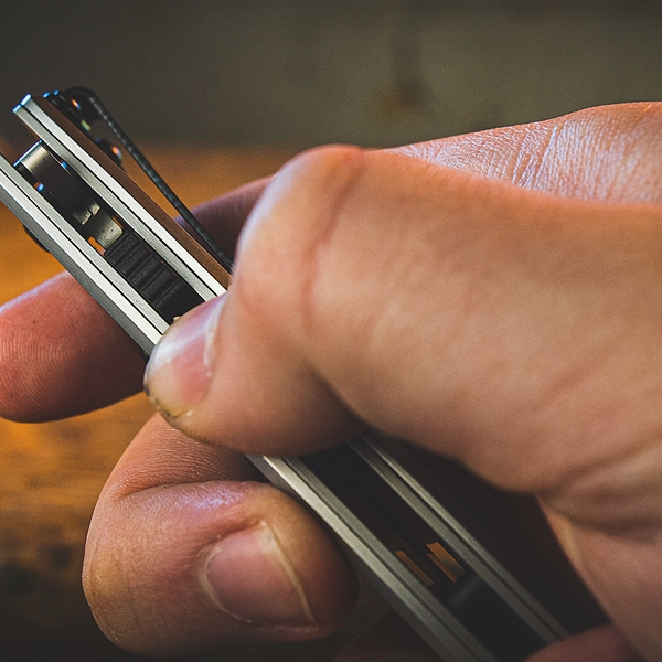 An assisted opening pocket knife from American Buffalo. 3.5" Stainless steel... from ASI 46170 Compass Industries Inc