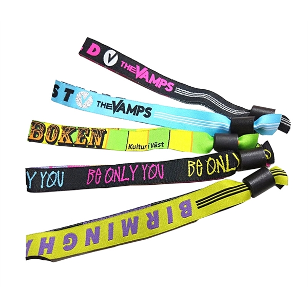 13.78" x .59" woven polyester wristbands.... from ASI 37218 Athena Promo (tm)
