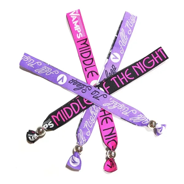 13.78" x .59" woven polyester wristbands with bead slider... from ASI 37218 Athena Promo (tm)