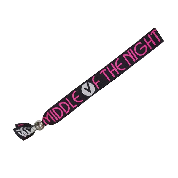 13.78" x .59" woven polyester wristbands with bead slider... from ASI 37218 Athena Promo (tm)