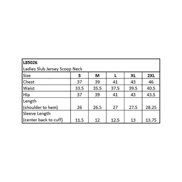 Ladies' Slub Scoop Neck T-Shirt... from ASI 44900 NC Custom (CI/Lanco) / Lanco ACE USA
