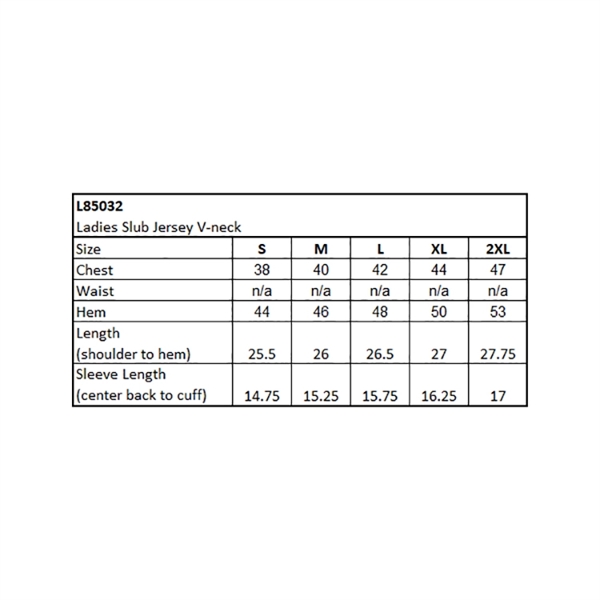 Ladies' Slub A-Line V Neck T-Shirt... from ASI 44900 NC Custom (CI/Lanco) / Lanco ACE USA