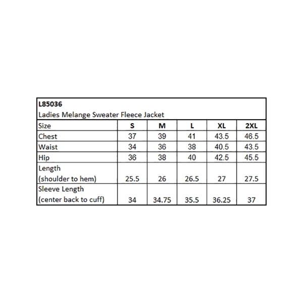 Ladies' Melange Sweater Fleece... from ASI 44900 NC Custom (CI/Lanco) / ACE USA