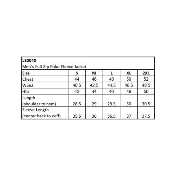 Men's Full Zip Polar Fleece Jacket... from ASI 44900 NC Custom (CI/Lanco) / Lanco ACE USA