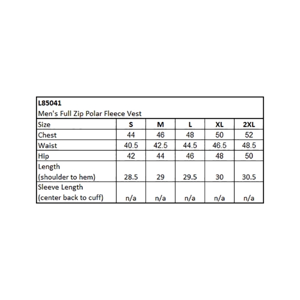 Men's Full Zip Polar Fleece Vest... from ASI 44900 NC Custom (CI/Lanco) / Lanco ACE USA