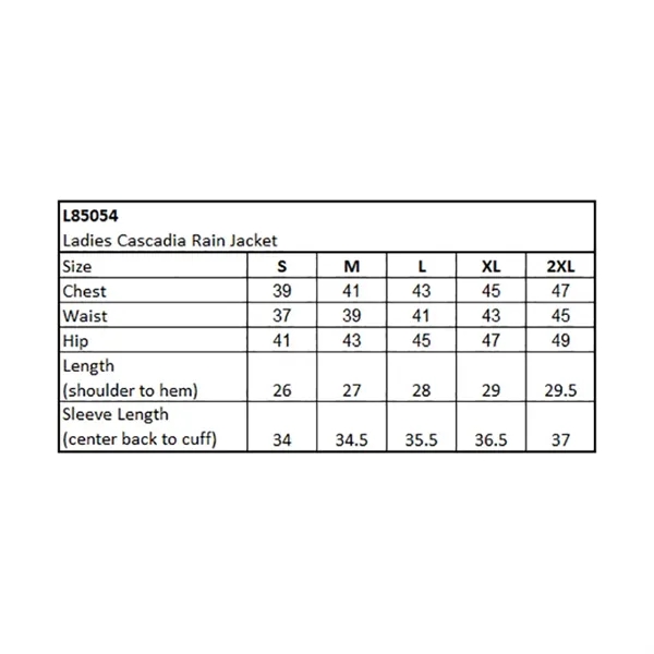 Ladies' Cascadia Rain Jacket... from ASI 44900 NC Custom (CI/Lanco) / ACE USA