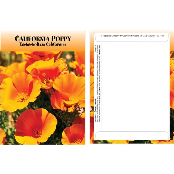 Standard Series California Poppy flower seeds in a packet made of... from ASI 75760 The Page Seed Co / Page Seed