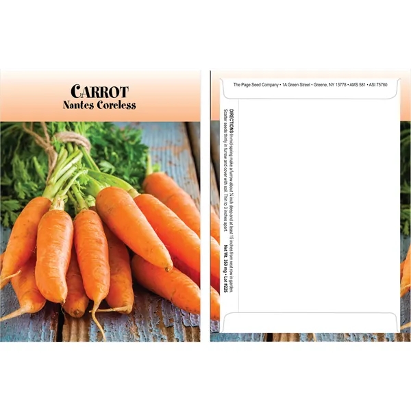 Standard Series Carrot seeds in a packet made of recycled paper.... from ASI 75760 The Page Seed Co / Page Seed