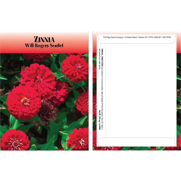 Standard Series Zinnia flower seeds in a packet made of recycled... from ASI 75760 The Page Seed Co / Page Seed