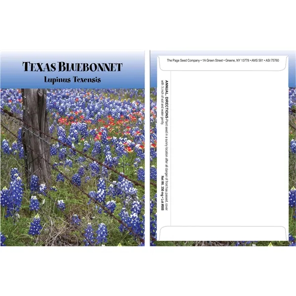 Standard Series Texas Bluebonnet flower seeds in a packet made of... from ASI 75760 The Page Seed Co / Page Seed