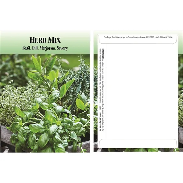 Standard Series Herb Mix seeds in a packet made of recycled... from ASI 75760 The Page Seed Co / Page Seed