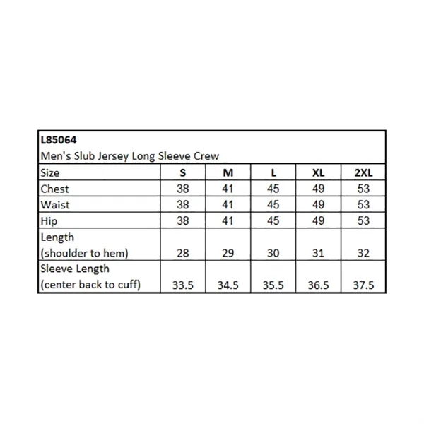 Adult Long Sleeve Slub T-Shirt... from ASI 44900 NC Custom (CI/Lanco) / ACE USA