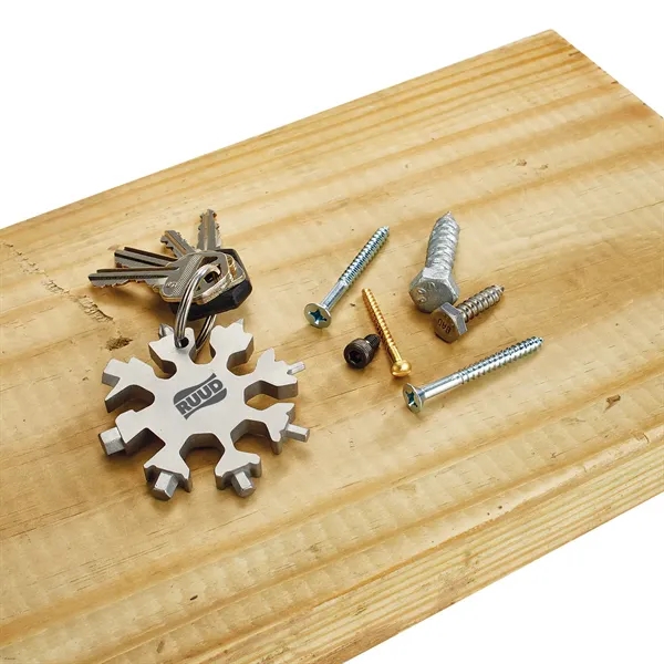 17 tools in one uniquely-shaped keychain device. The snowflake design allows... from ASI 46170 Compass Industries Inc