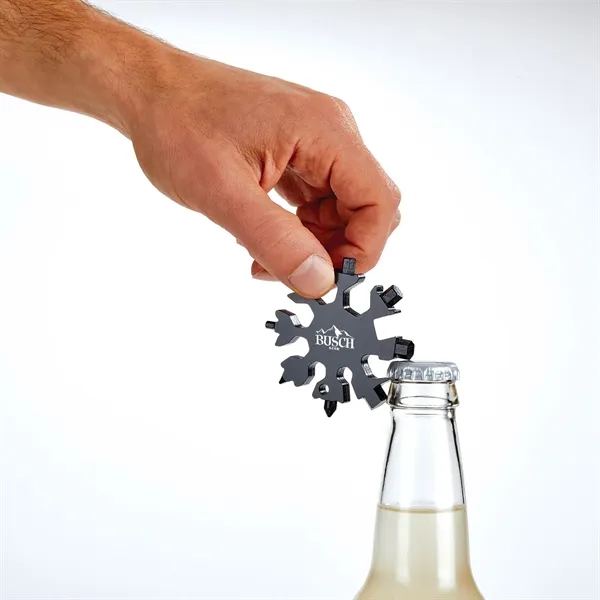 17 tools in one uniquely-shaped keychain device. The snowflake design allows... from ASI 46170 Compass Industries Inc