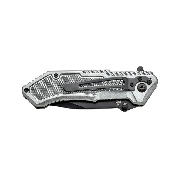 Battalion pocket knife with a 4 1/2" gray aluminum handle and... from ASI 46170 Compass Industries Inc