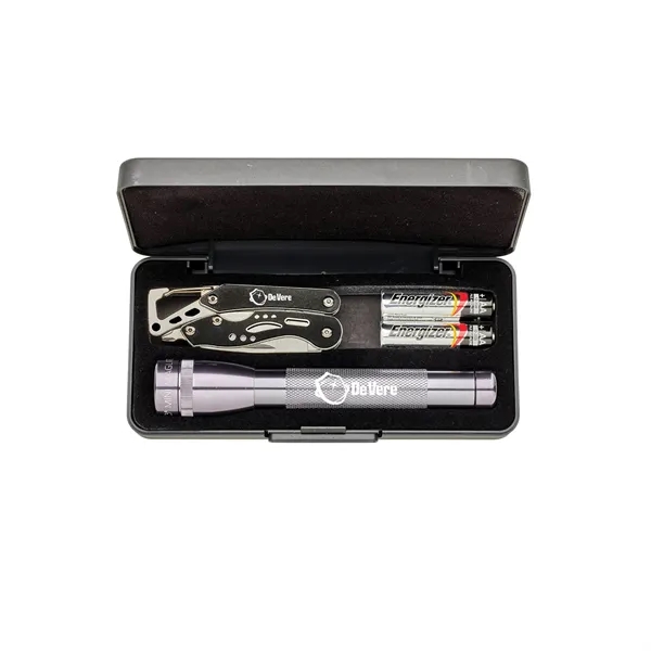 The Classic AA Maglite packaged in a set with a pocket-sized... from ASI 46170 Compass Industries Inc