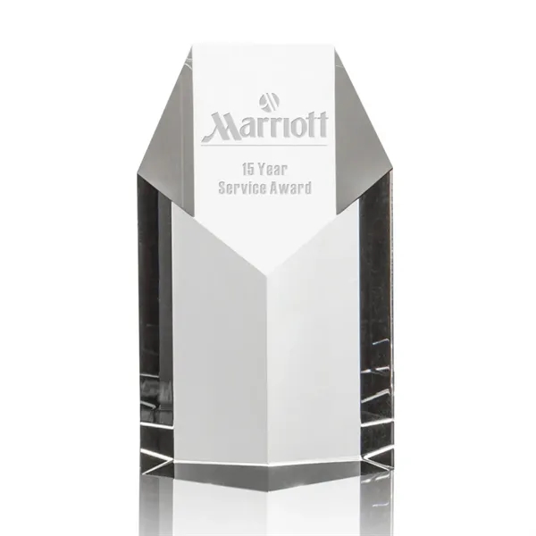 This optical crystal pentagon shaped award towers up from its base,... from ASI 84592 St Regis Group / St Regis