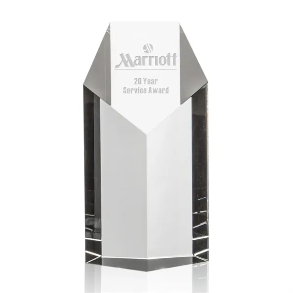 This optical crystal pentagon shaped award towers up from its base,... from ASI 84592 St Regis Group / St Regis