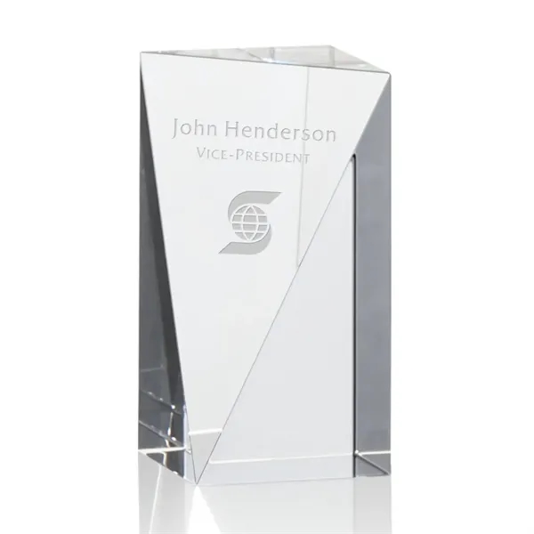 This triangular award frames your message with icy bevels that slope... from ASI 84592 St Regis Group / St Regis