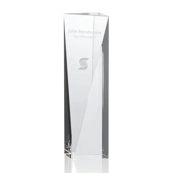 This triangular award frames your message with icy bevels that slope... from ASI 84592 St Regis Group / St Regis