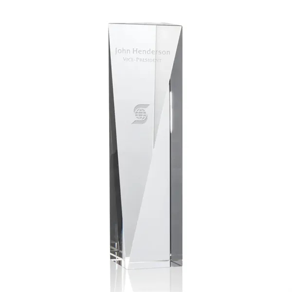 This triangular award frames your message with icy bevels that slope... from ASI 84592 St Regis Group / St Regis