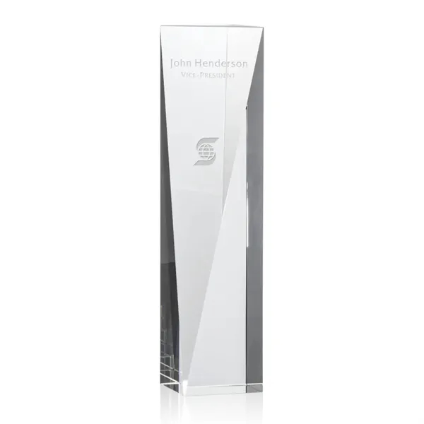 This triangular award frames your message with icy bevels that slope... from ASI 84592 St Regis Group / St Regis