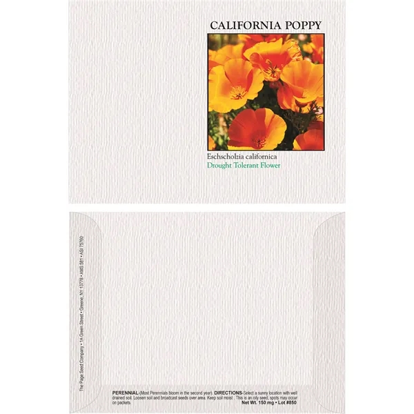 Impression Series California poppy flower seeds in a packet made of... from ASI 75760 The Page Seed Co / Page Seed