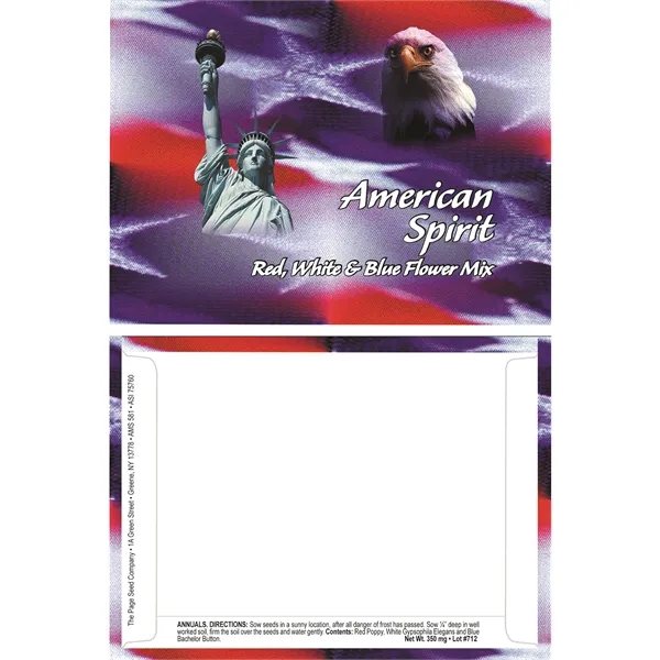 American Spirit Series flower seeds for red, white, and blue flowers... from ASI 75760 The Page Seed Co / Page Seed
