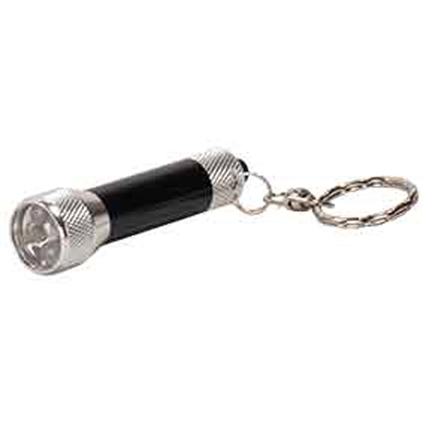 Round LED keychain to shed bright light on any situation.... from ASI 85620 H M Schmidt Co Inc / Traveling Billboard