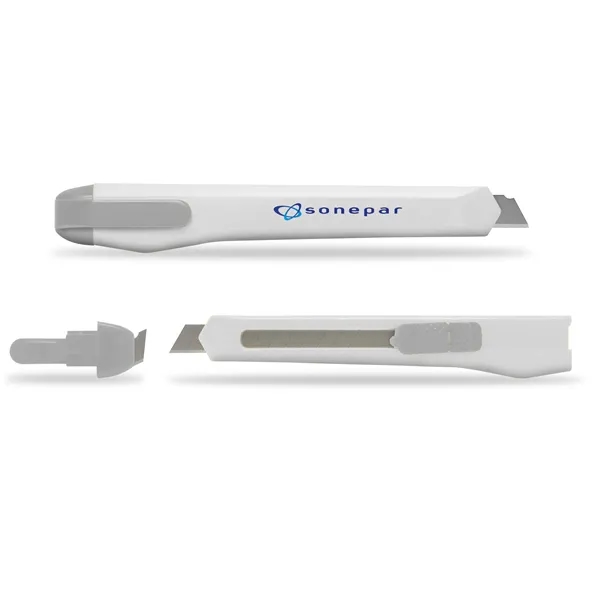 Small Snap Blade Cutter. Removable slotted top to break blades. Plastic... from ASI 34040 Alexander Mfg Co