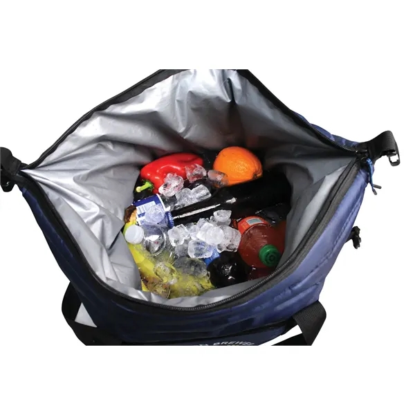 This contemporary cooler is trendy & functional. The bag is made... from ASI 79384 Preferred Nation Inc