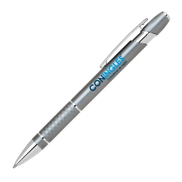 Lightweight aluminum ballpoint pen with push action click with chrome clip... from ASI 40544 Binaco / Binaline
