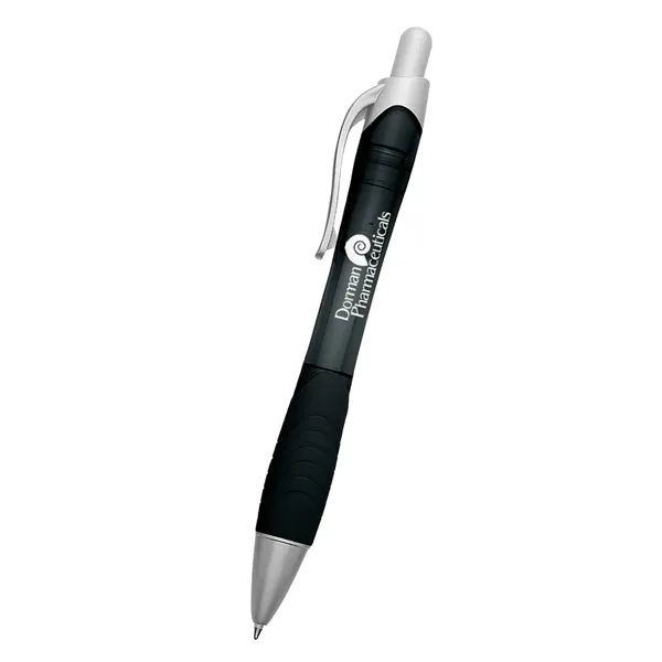 Ballpoint pen with contoured rubberized grip.... from ASI 61125 Hit Promotional Products / Hit®