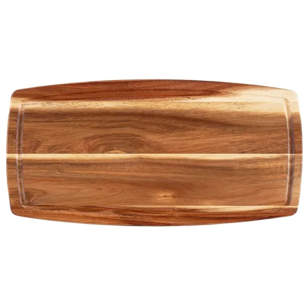 The 14" Acacia Wood Serving & Cutting Board with Juice Groove... from ASI 91565 Totally Bamboo