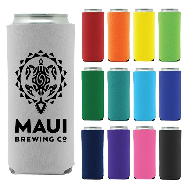 Collapsible Econo 12 oz. Slim Foam Can Cooler - Screen Printed... from ASI 68366 Makana Line LLC / Makana Line