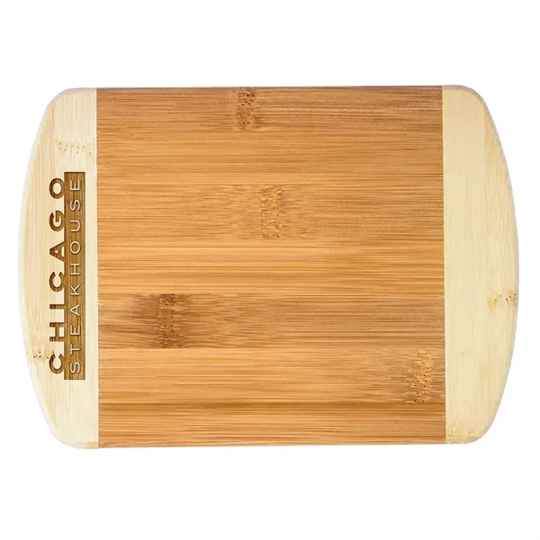Two-Tone cutting board with lighter end caps.... from ASI 91565 Totally Bamboo