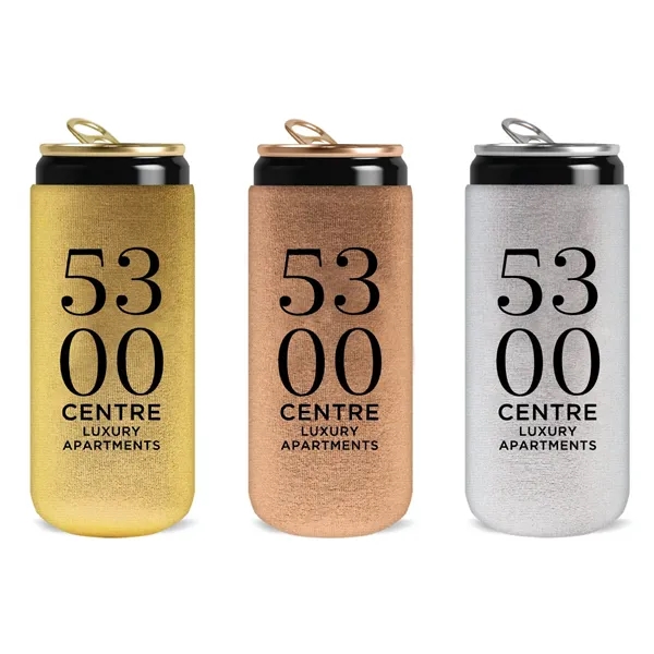 Collapsible 12 oz. Slim Neoprene Metallic Can Cooler... from ASI 68366 Makana Line LLC / Makana Line
