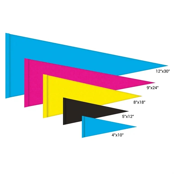 5" x 12" digitally printed custom felt pennant.... from ASI 80228 Quinn