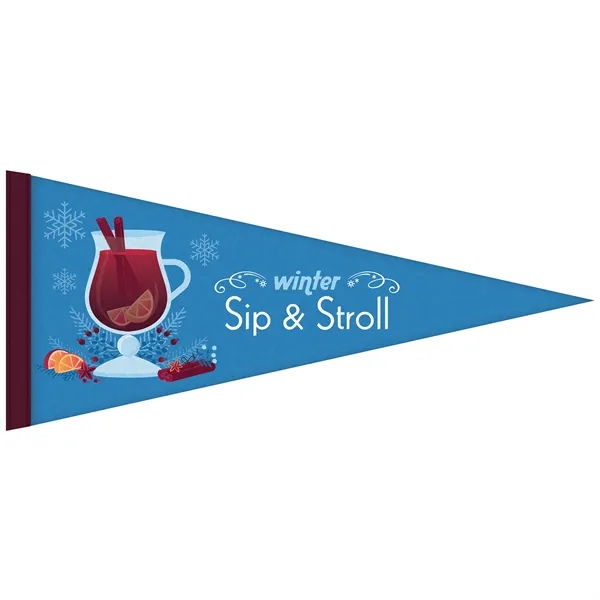 8" x 18" digitally printed custom felt pennant.... from ASI 80228 Quinn